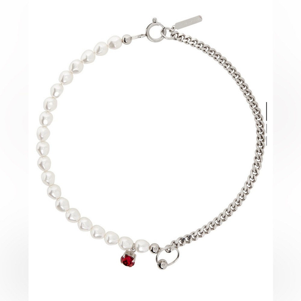 COPY - Justine Clenquet Silver and Red Deva Necklace